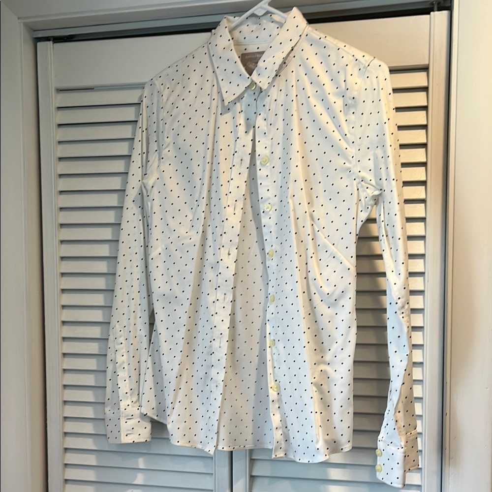White Polka Dot Men's Shirt